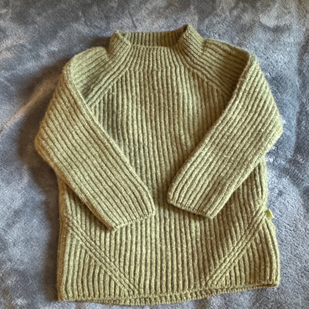 Nui Kids Olive Ribbed Sweater